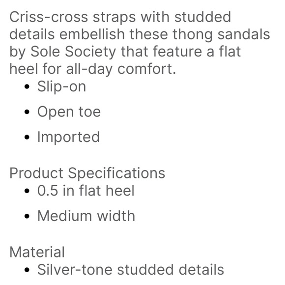 Sole Society Emmalyn Stud Thong Sandals Slides - Picture 2 of 16